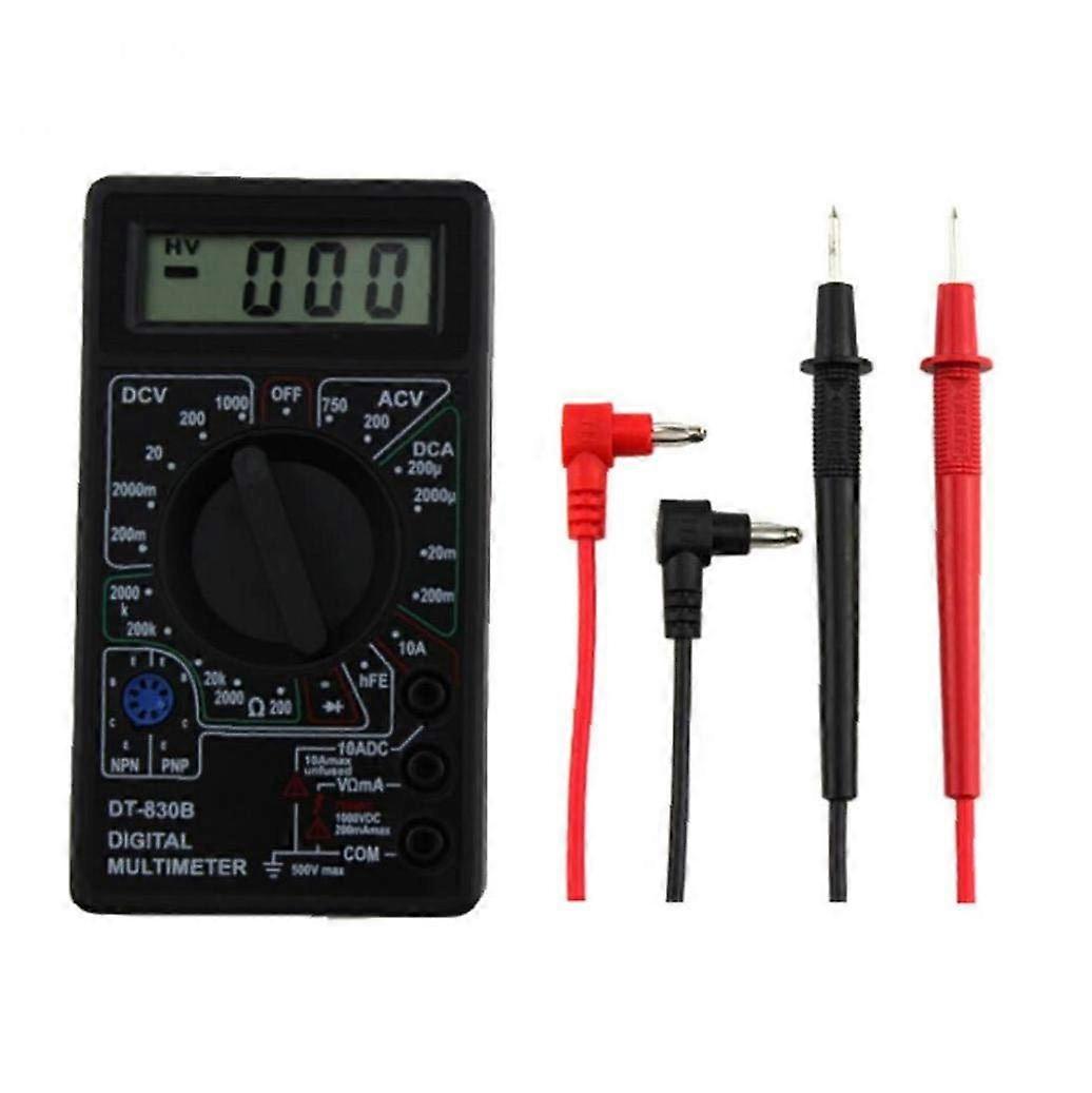 DT-830B LCD Multifunction Digital Multimeter LCD Voltmeter Ammeter Ohm Multimeter with Test Leads Tester Tool