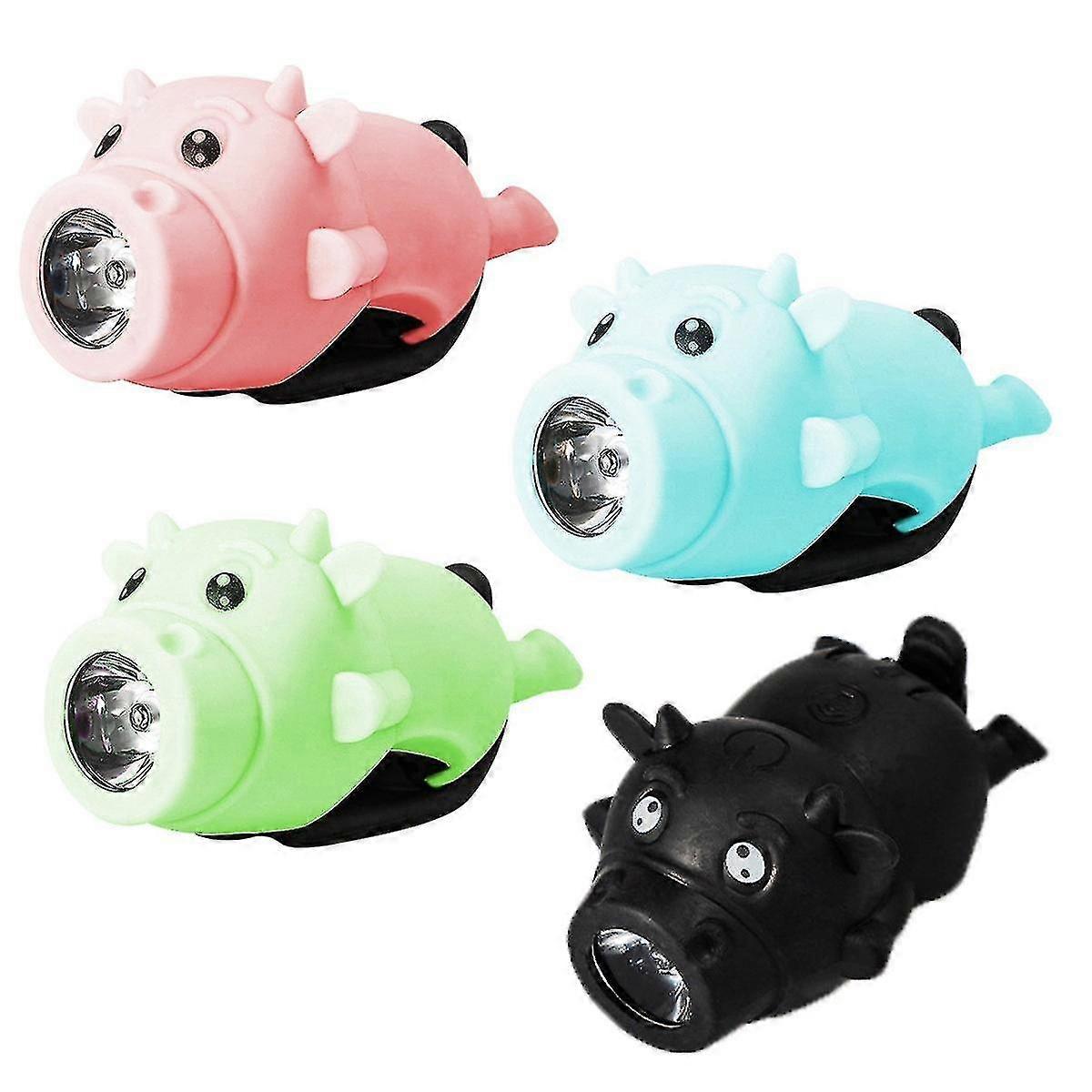 USB Rechargeable Bike Light with Cow Horn Bell for Kids - Front Bike Light and Accessory
