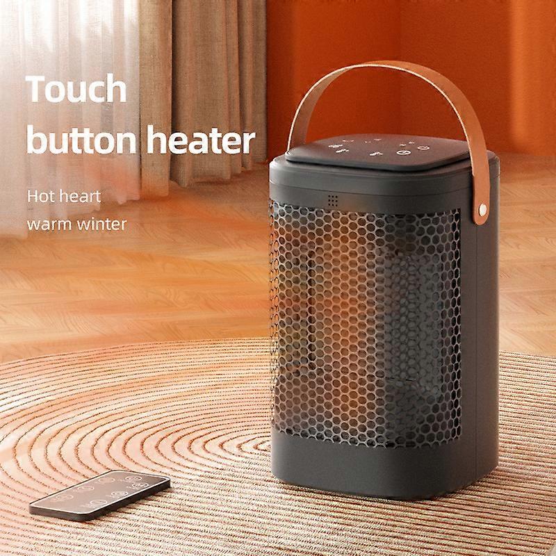 Small Space Heater for Indoor Use, 1500W PTC Ceramic Space Heater with Thermostat, 3 Modes, Safety Quiet Heating, Multiple Protection, Portable Heater