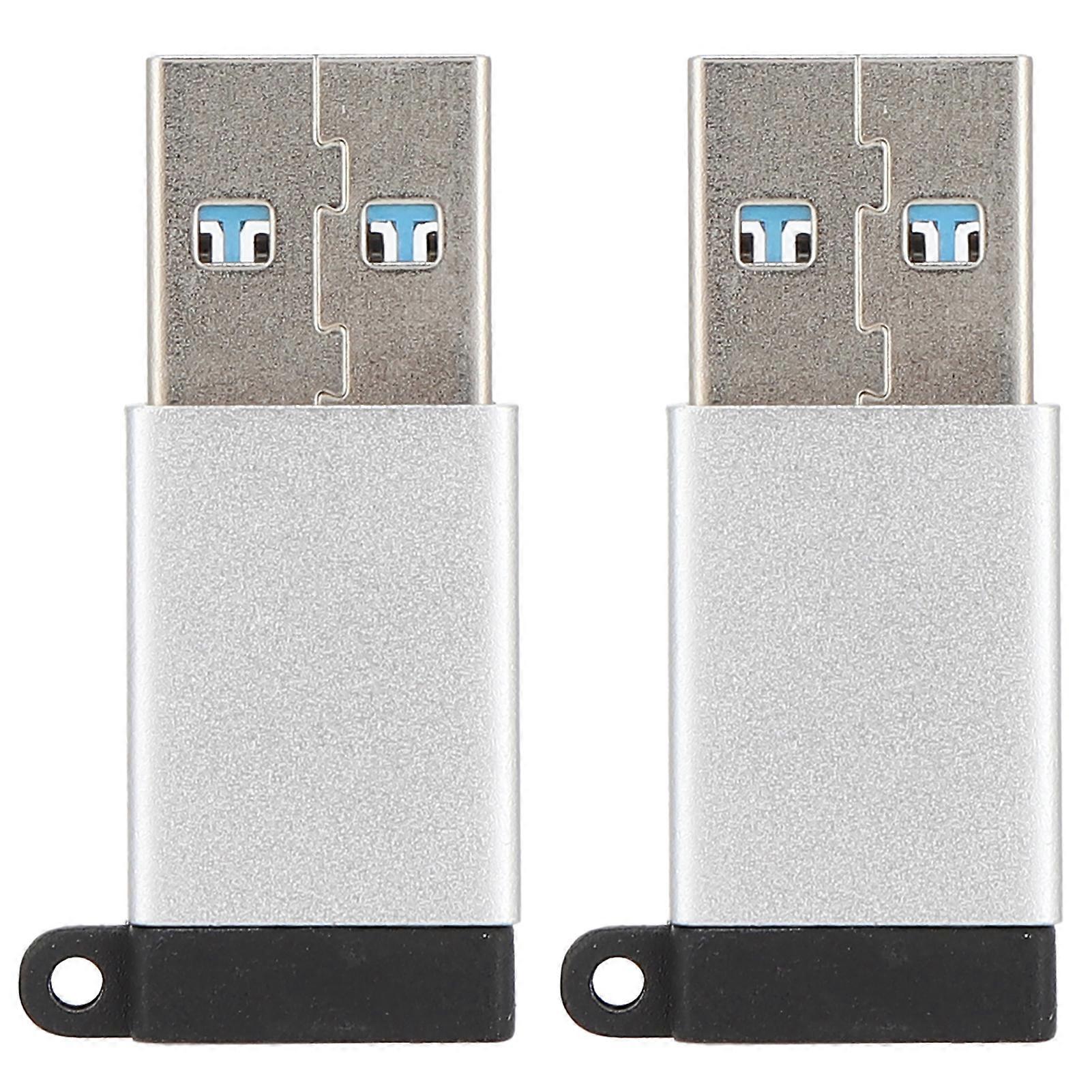 Adapter USB3.0 to TypeC USB C to USB OTG Plug Play Conversion Head for Data Transmission(Silver )