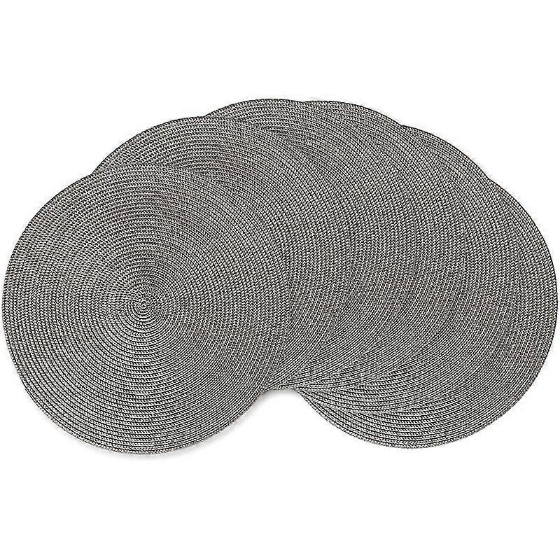 Round Braided Placemats Table Mats For Dining Tables Mats 6 Pcs
