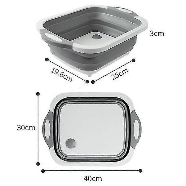 4 In 1 Kitchen Foldable Cutting Board Sinks Drain Basket Chopping Boards