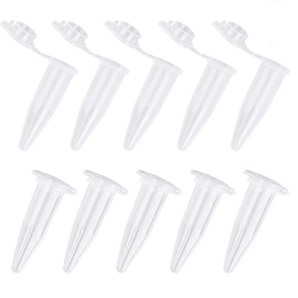 1000Pcs Mini Centrifuge Tubes 1.5Ml Raduated Clear Plastic Centrifuge Vials with Flat-Top Snap Cap