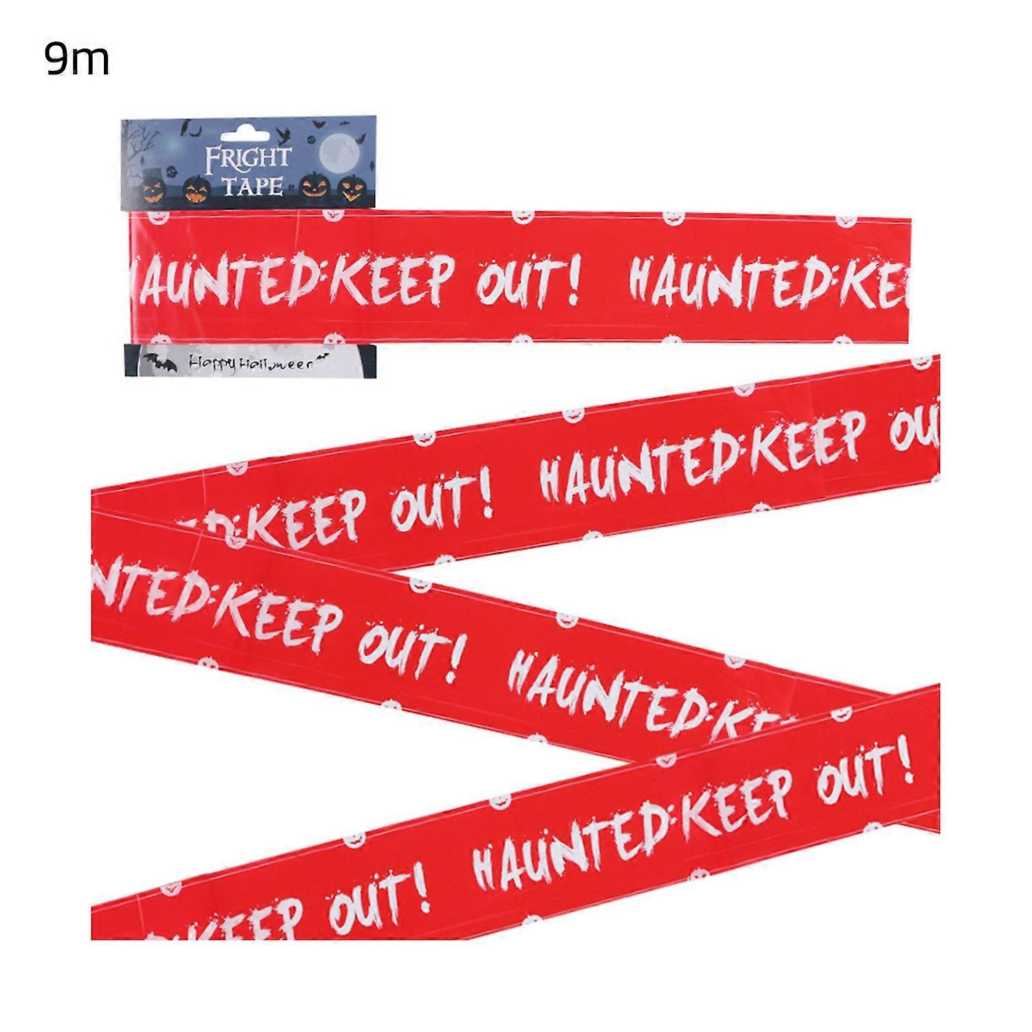 Halloween Warning Tape Plastic Skull Keep Out Danger Ribbon Warning Line Spooky Party Prop for Door