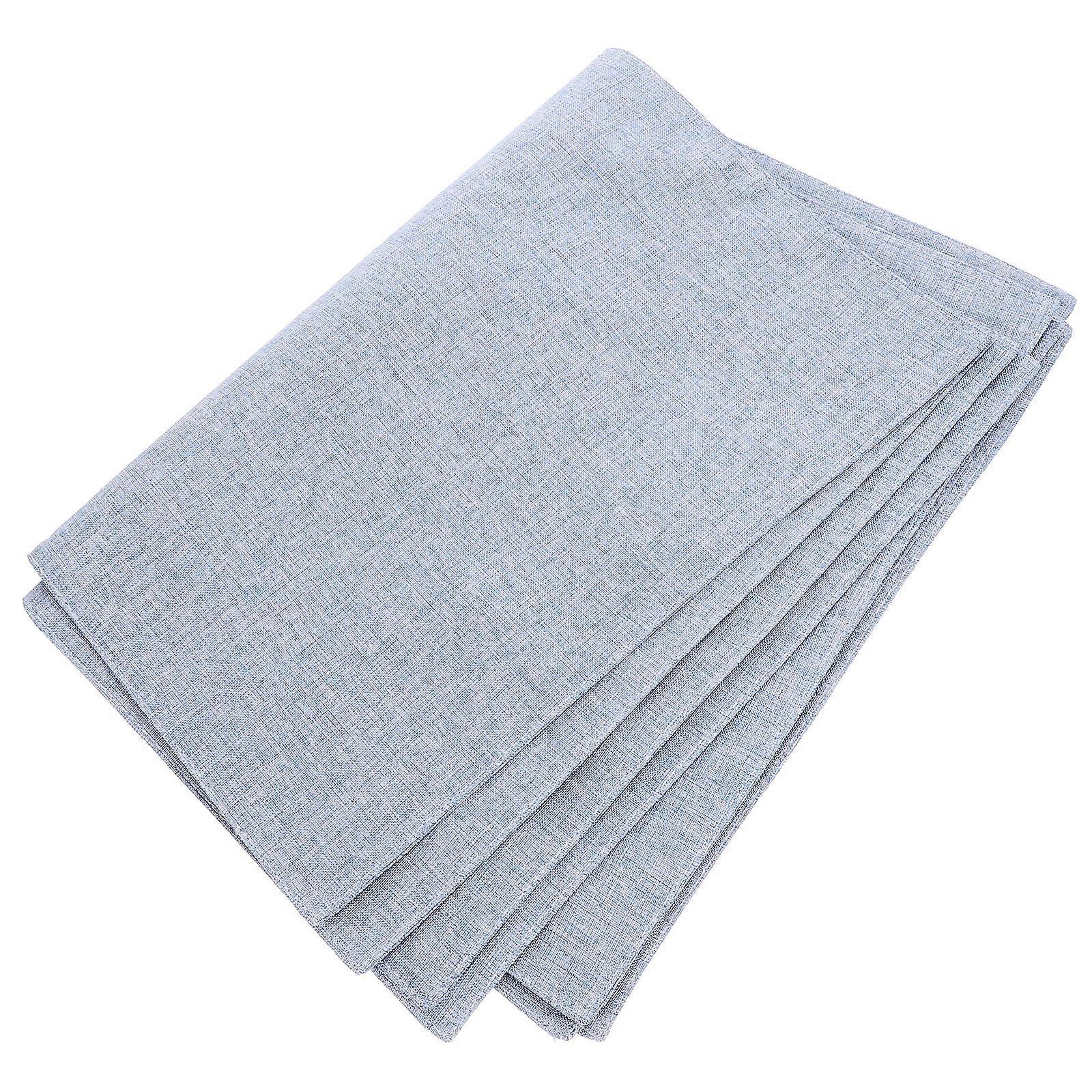 4pcs Linen Placemats Washable Farmhouse Dining Table Mats Double Layer Placemats