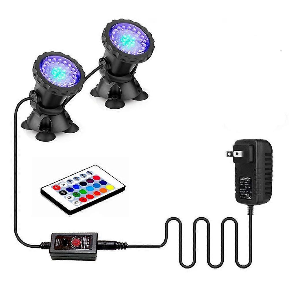 Fountain Light Underwater Pond Light Waterproof With Remote Control Multicolor Adjustable
