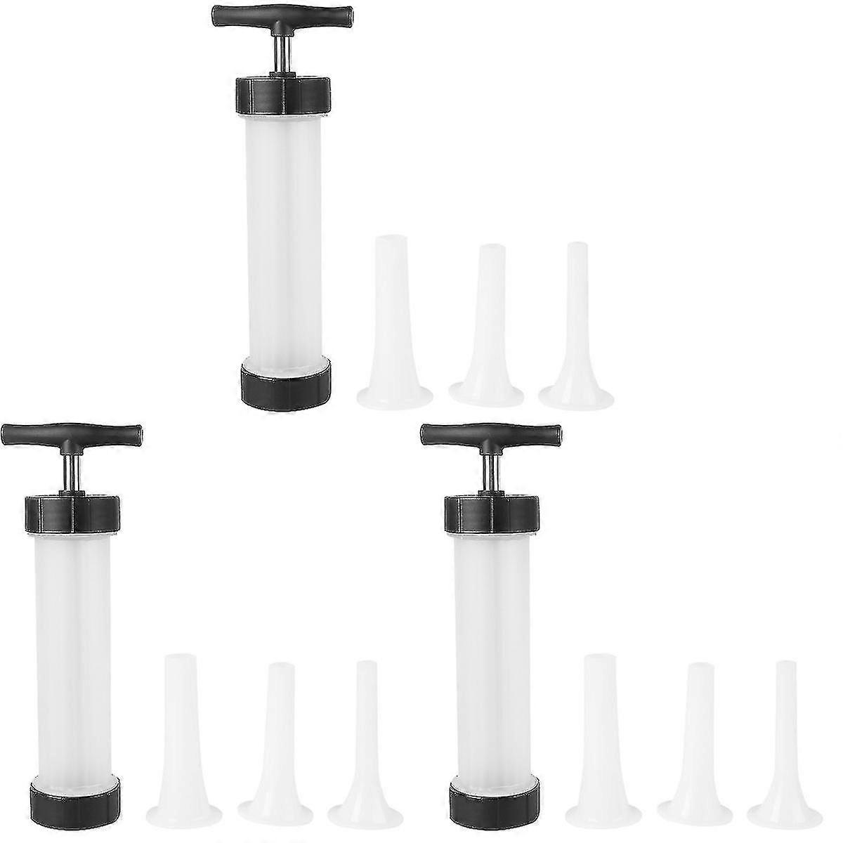 3 Sets  Of Sausage Stuffer Home Manual Sausage Filling Machine Sausage Filler Tw