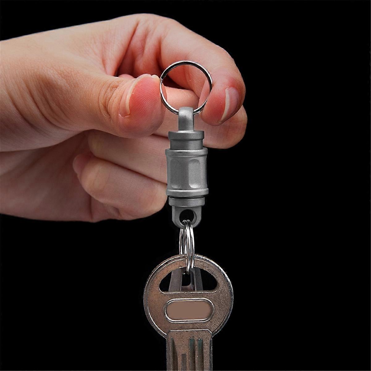 Titanium Alloy Keychain Spring Lock Car Mini Universal Rotating Ring Tool Key Accessories