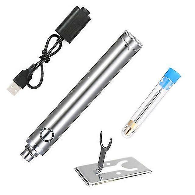 5V 8w wireless charging welding tool soldering iron mini portable battery soldering black blue red sliver 4*15*25cm