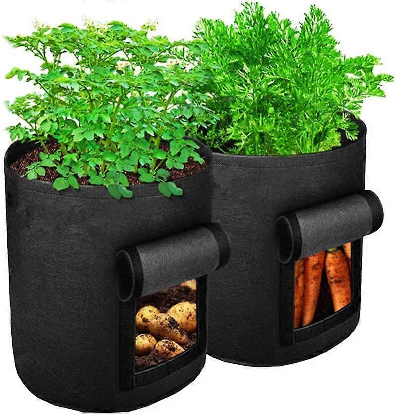 2024 أكياس نمو النبات ، 2 قطعة كيس نمو البطاطس ، 7 جالون زراعة الأواني القماش حاوية زارع للمنزل