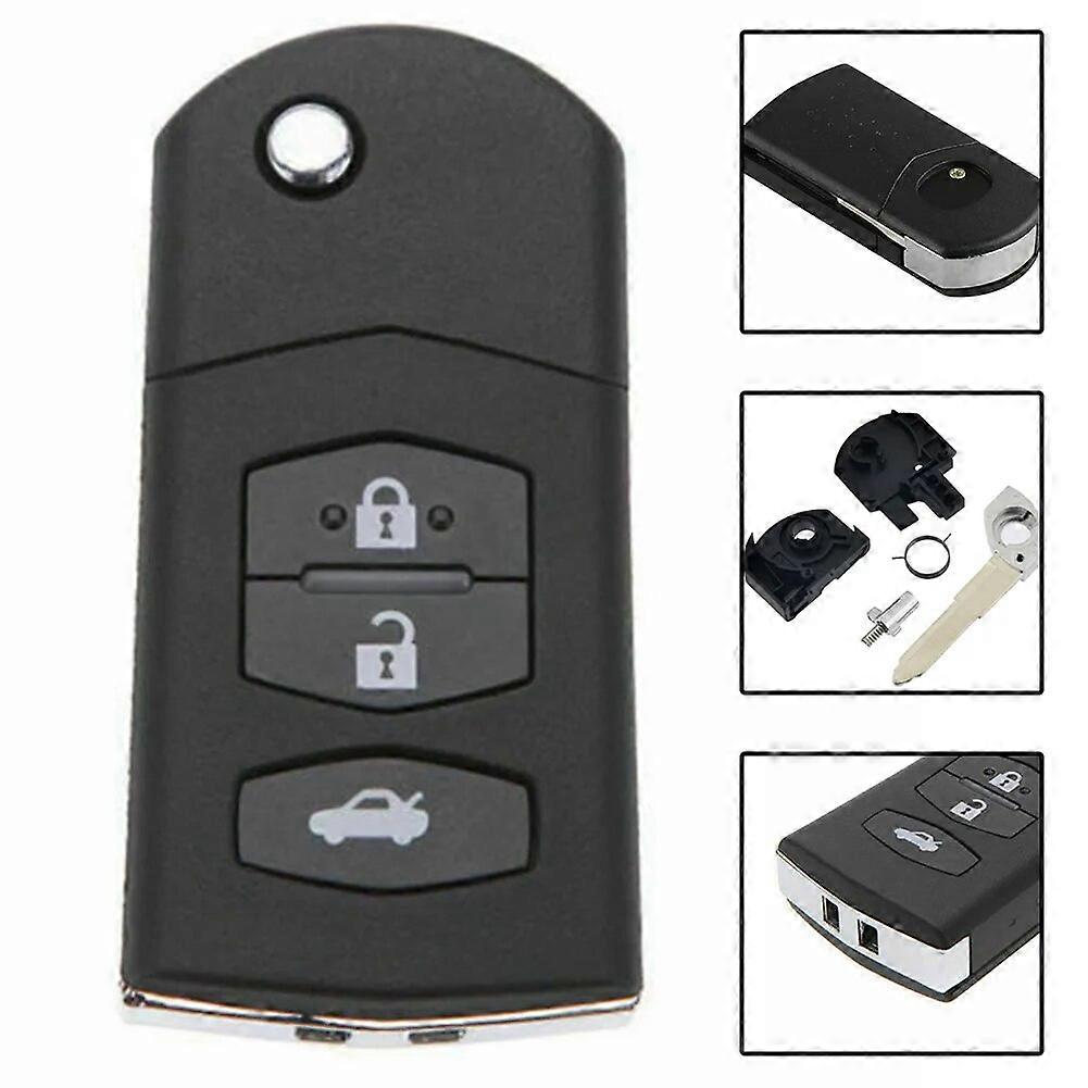 1 PC New Remote Key Shell 3 Buttons Key Fob Case Shell Uncut Blade For Mazda 2 3 5 6 CX7 CX9 MPV RX-8 Mazda MX-5 Miata