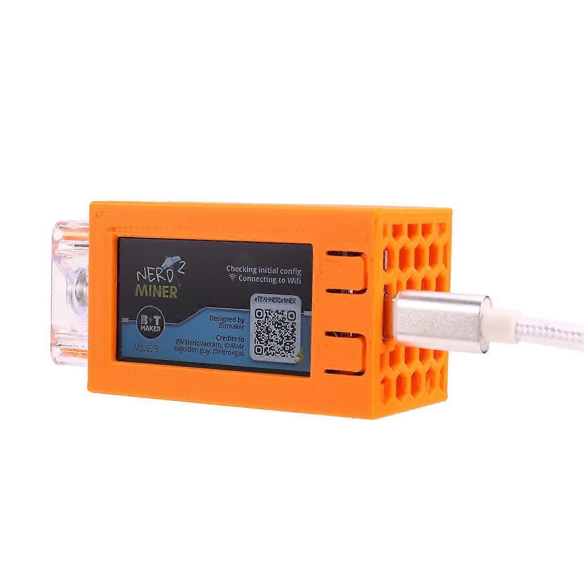 For Nerdminer V2 Pro Miner 78KH/S Mini Bitcoin Lottery Miner with Luminous Fan BTC Solo Lottery Min