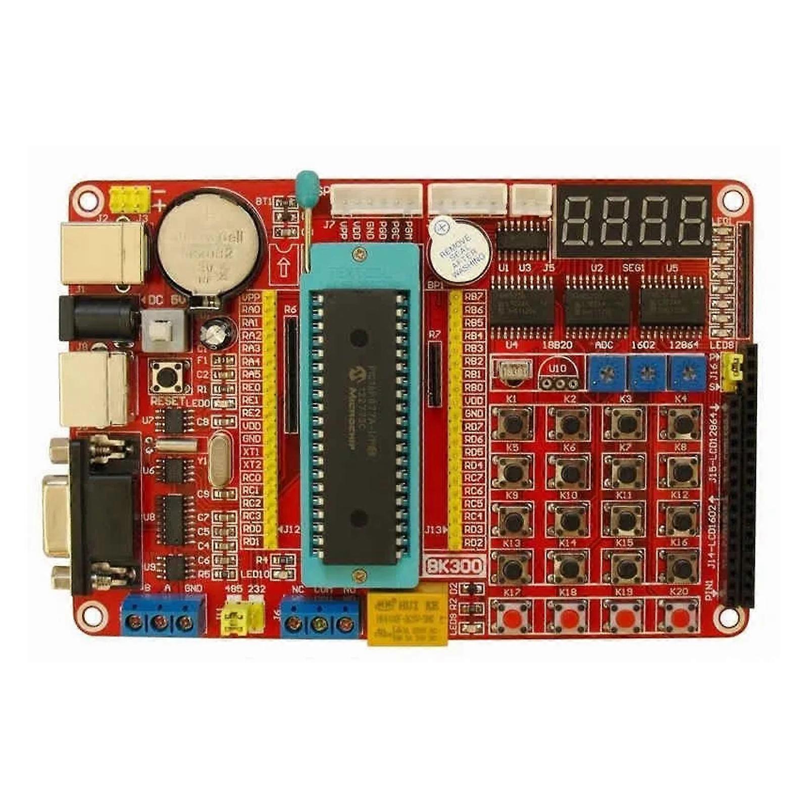 New PIC Development Board PIC Learning Board MicaPIC Development Board with PIC16F877A - Microcontroller Learning Kit | USB Power, Multiple Interfaces