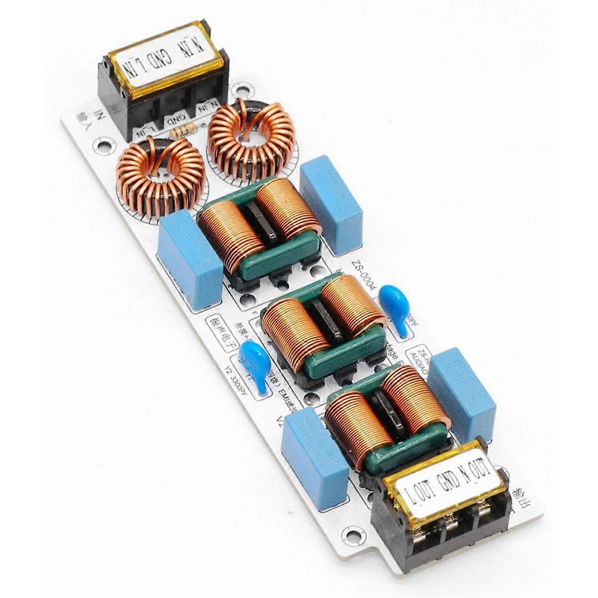 6A EMI-Filter 4-stufiger elektromagnetischer Entstörer Common Power EMV-Audioverstärker Puri