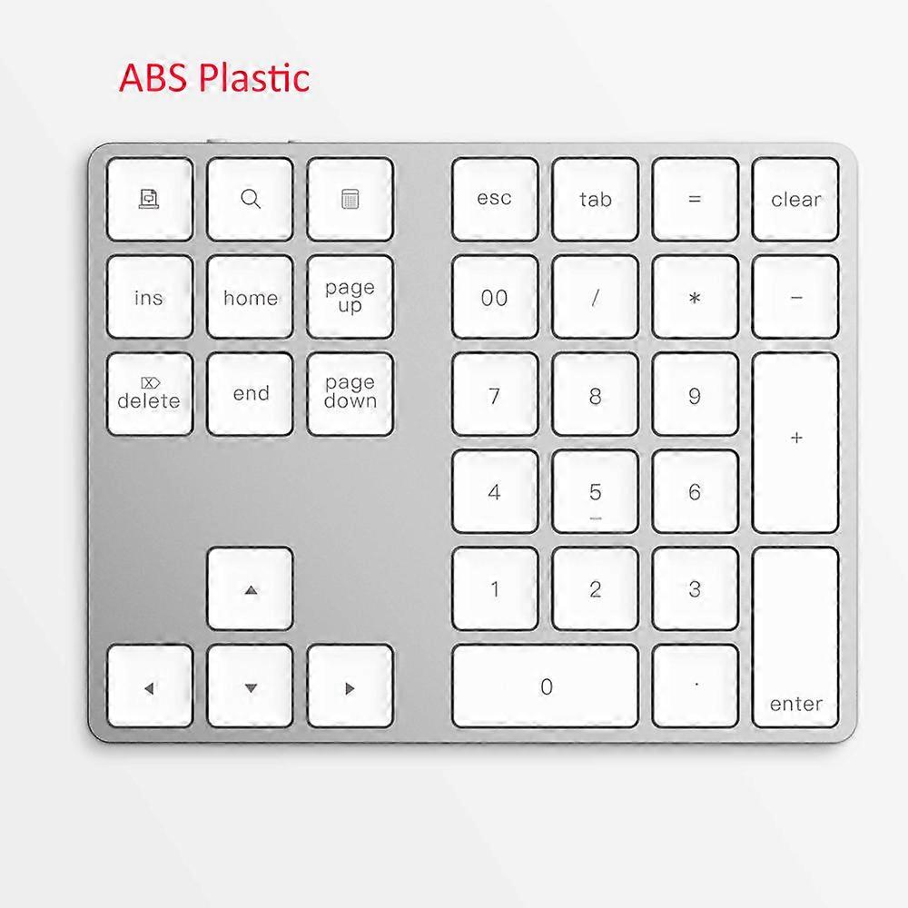 Mini Numberic Keyboard Wireless Bluetooth Keypad 34keys Calculator Keyboard Rechargeable Keypads for Windows/ iOS/Android
