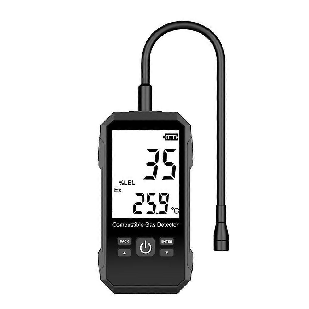 Combustible Gases Leak Detector Natural Gases Leakage Tester Combustible Gases Concentration Analyzer Meter Temperature Test