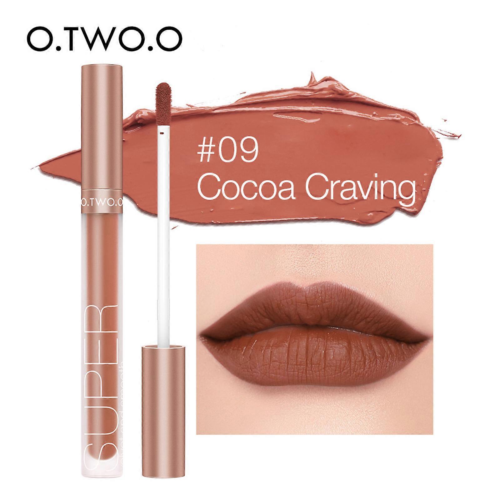 12-färgs matt läppglans, non-stick, icke-blekande matt läppglasyr 3 ml