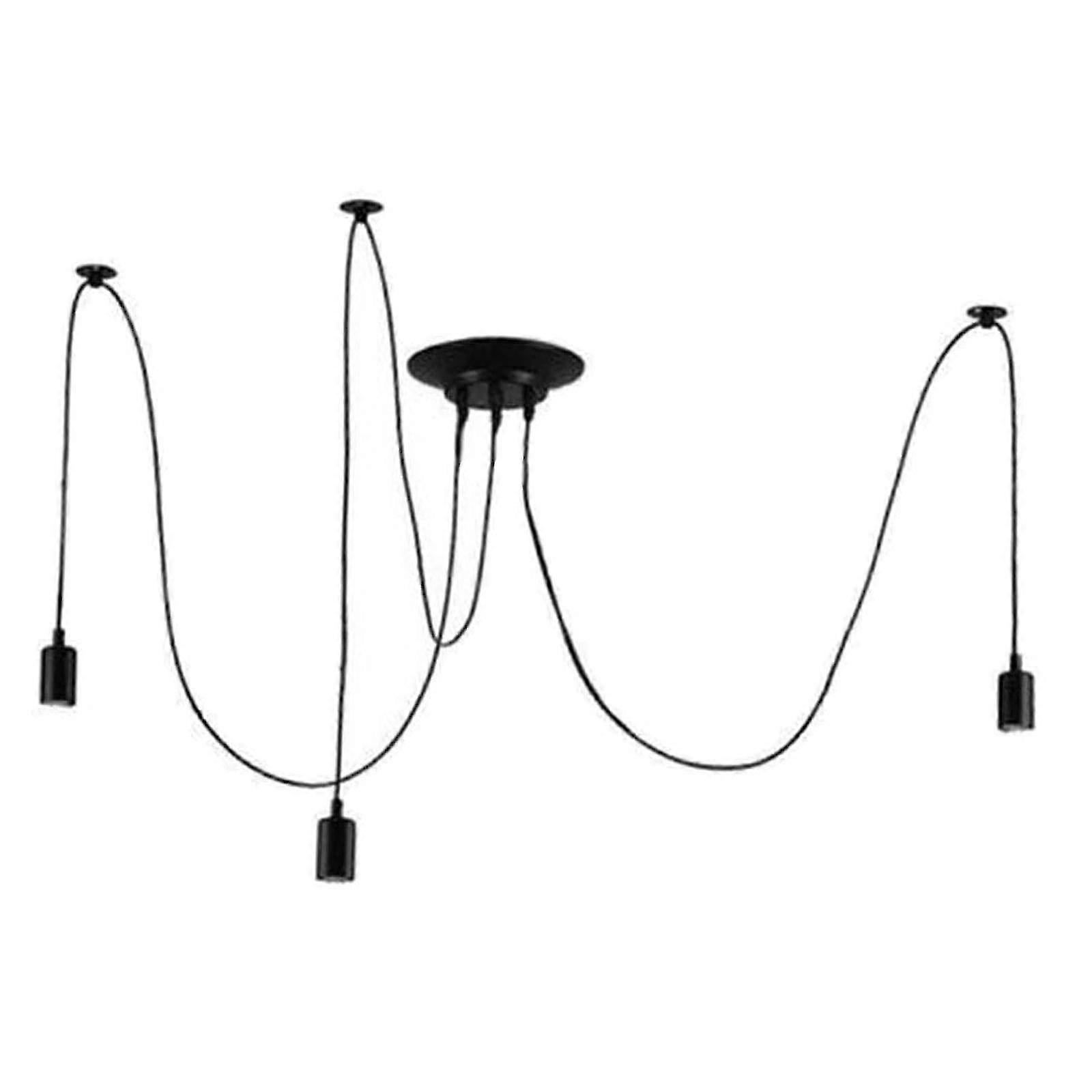 Multi Pendant Chandelier Adjustable Diy Ceiling Spider Pendant Light 3-head