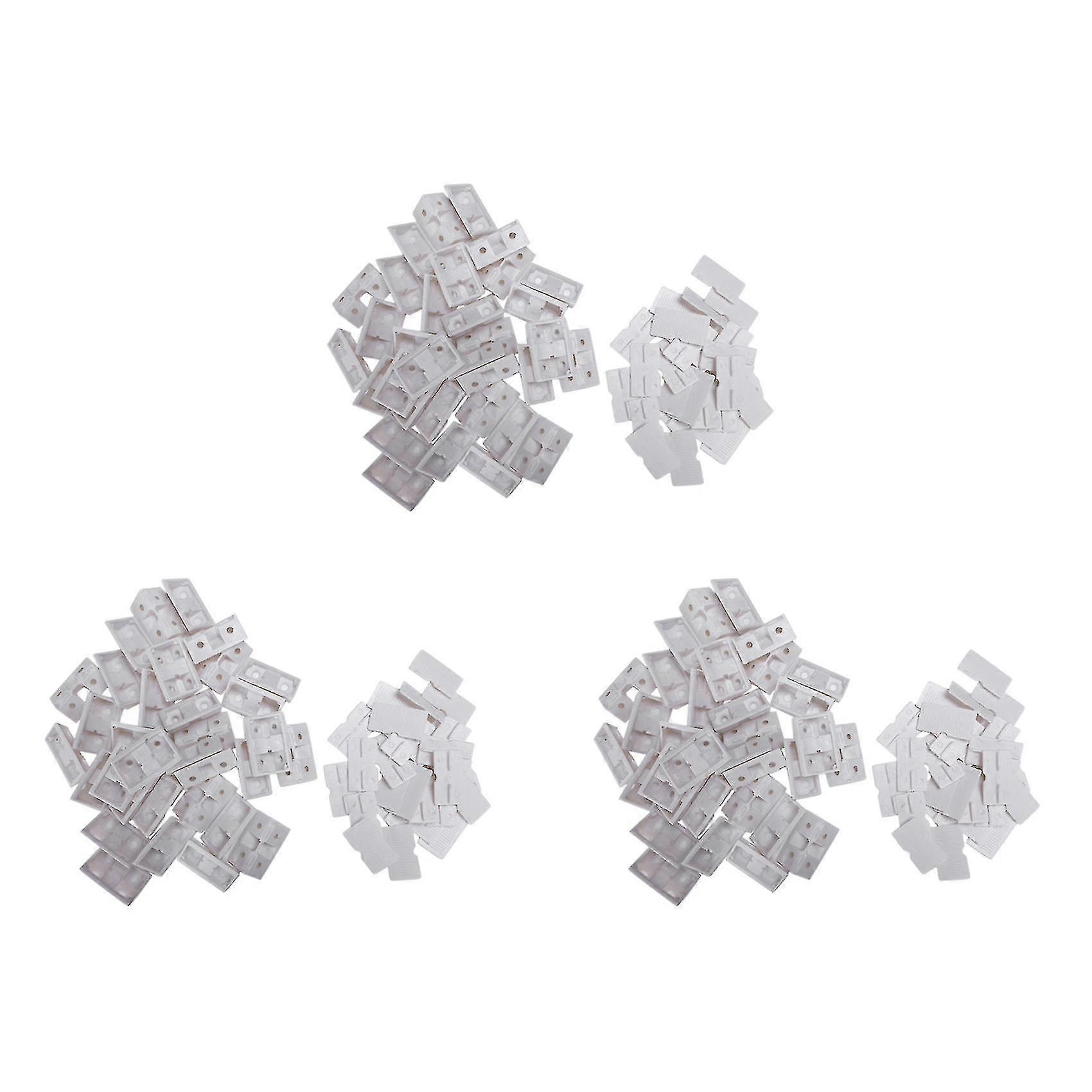 90pcs Shelf Cabinet 90 Degree Plastic Corner Braces Angle Brackets White