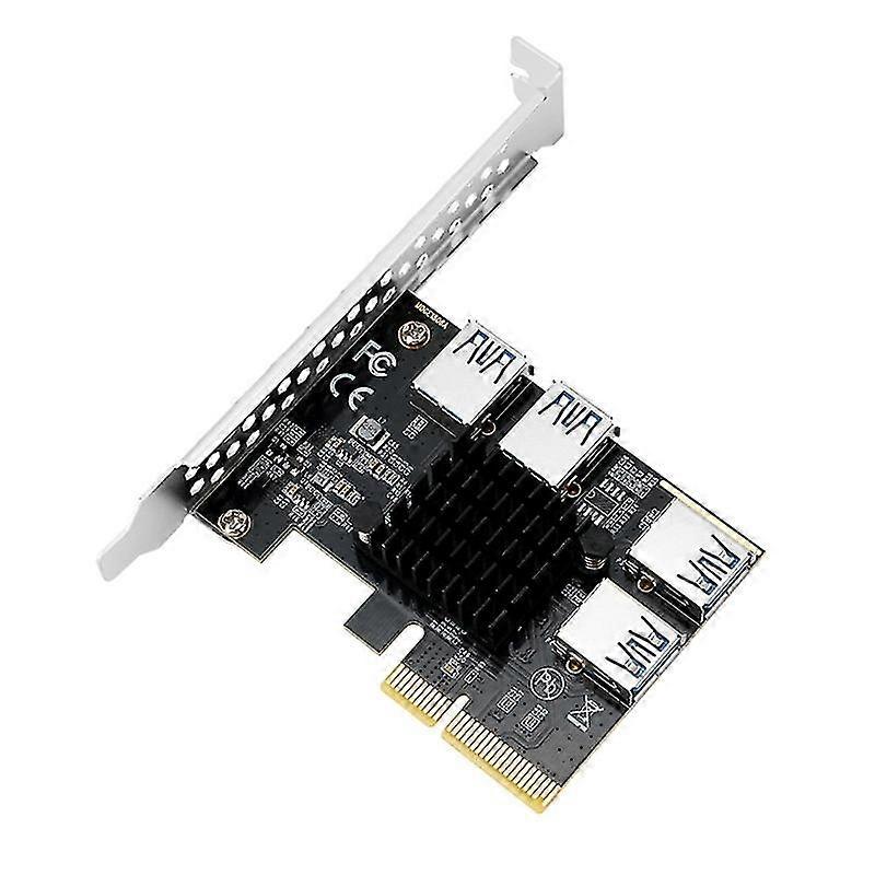 Pcie To Pci-express Adapter 4x To 4 Pci-e Usb3.0 Mining Riser Expansion Card