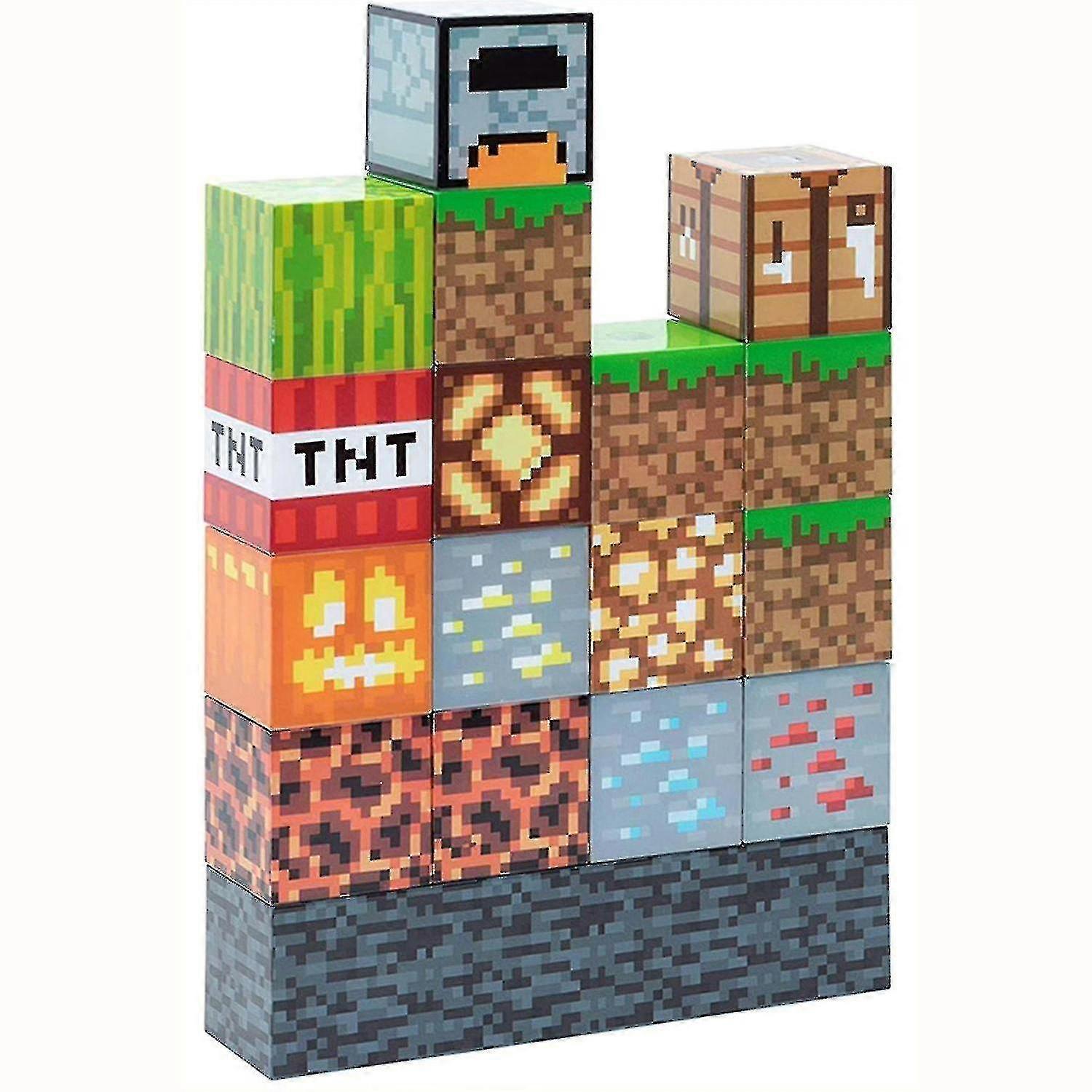 Block Stacking Building Lampe Pixel Pattern Épissage