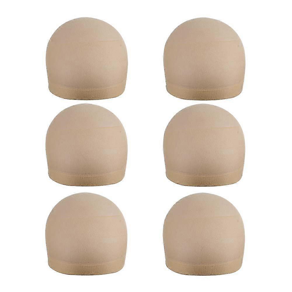 Bamboo Fiber Wig Cap Comfortable Elastic Wig Cap Wearing Under Wigs (beige)