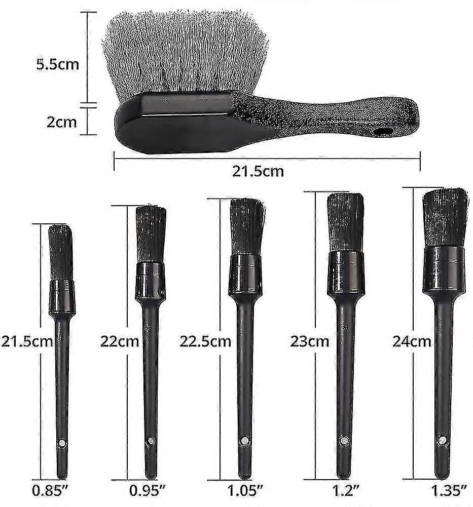 11pcs Car Wash Brushes, Car Detailing Brushes Set With 17" Long Handle Car Wash