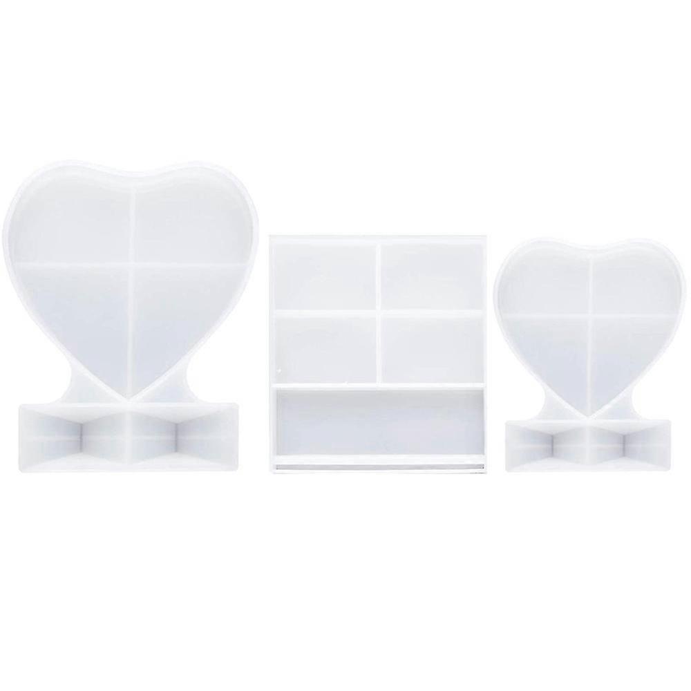 3 Pieces Resin Photo Frame Molds Rectangle Picture Frame Mold Heart Shape Silicone Mold For Resin C