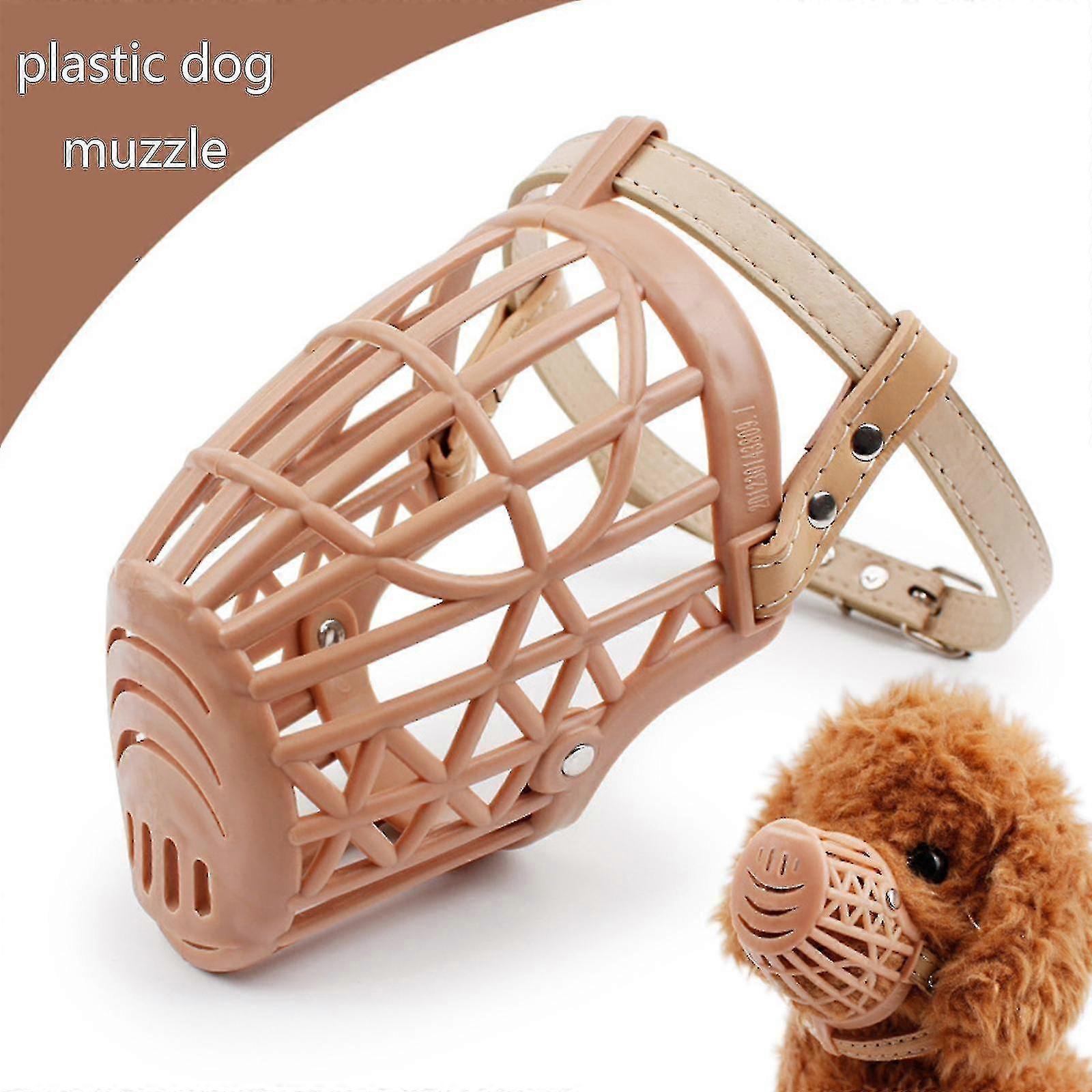 Plastic Dog Muzzle For Small Medium Large Dogs Breathable Pet Muzzle Basket