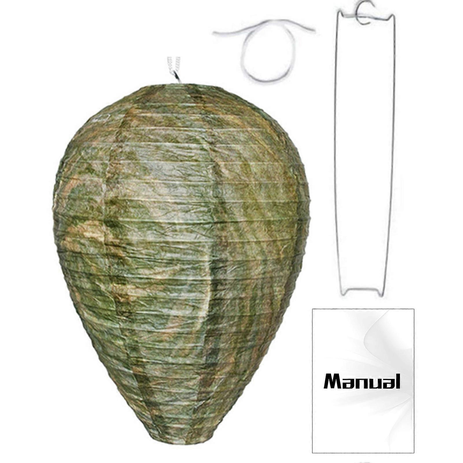 Wasp Lantern Realistic Harmless Eco-friendly Simple Installation Wasp Nest Decoy Waterproof Realistic Wasp Repellent Garden Supplies Kaesi