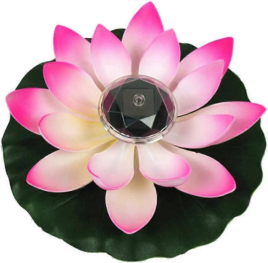 莲花灯，太阳能漂浮池装饰莲花LED变色花夜灯