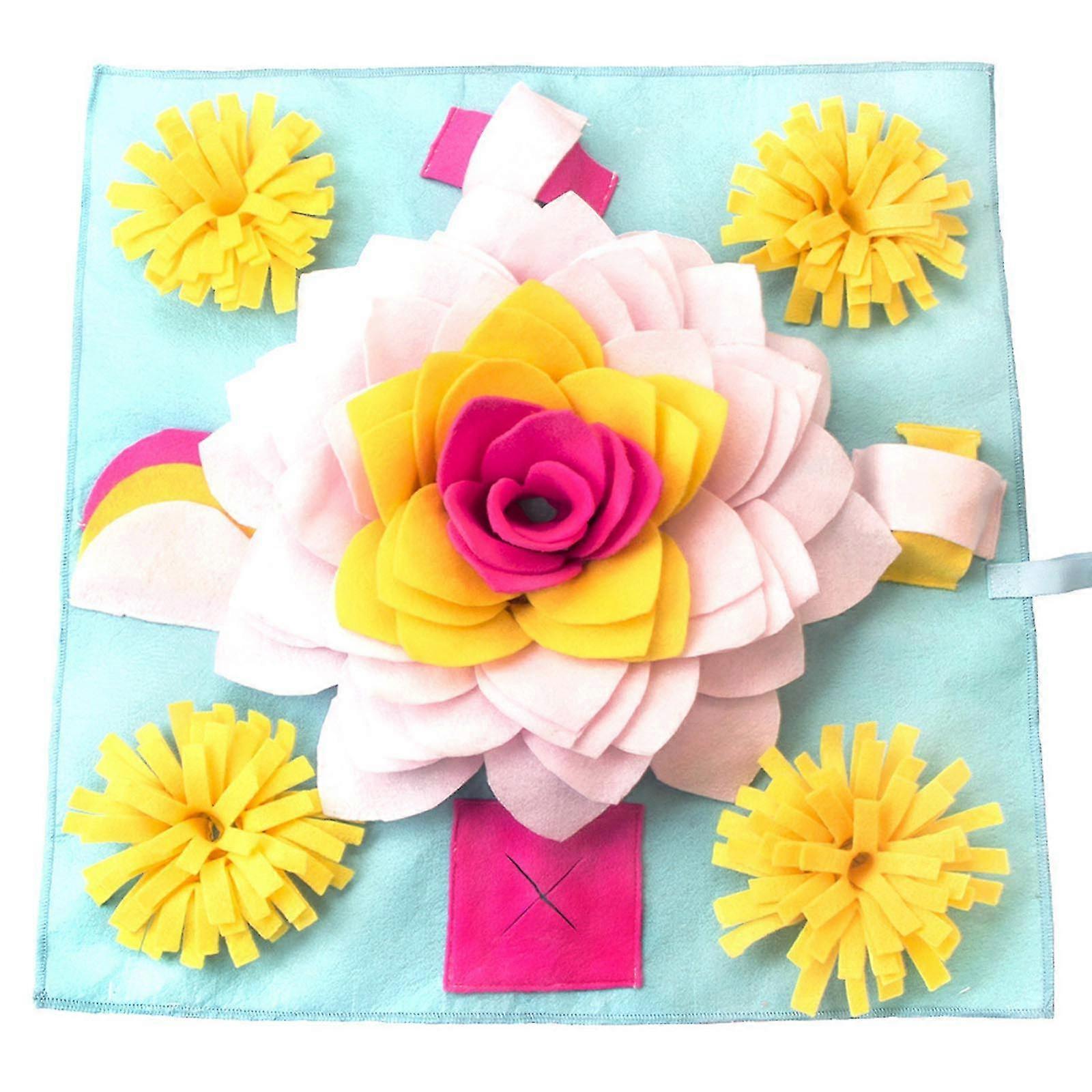 Dog Snuffle Plush Toy Dispensing Flower For Dogs Interactive Stuffed Chew Toy