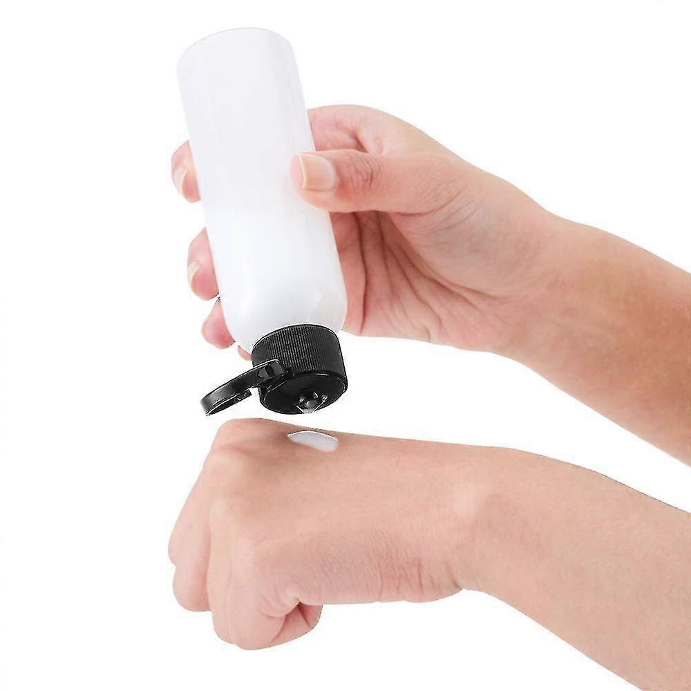 Travel Bottle With Flip Cap (5 Pieces) Empty Clear Dispenser Container For Travel Cosmetics (80ml, Clear)