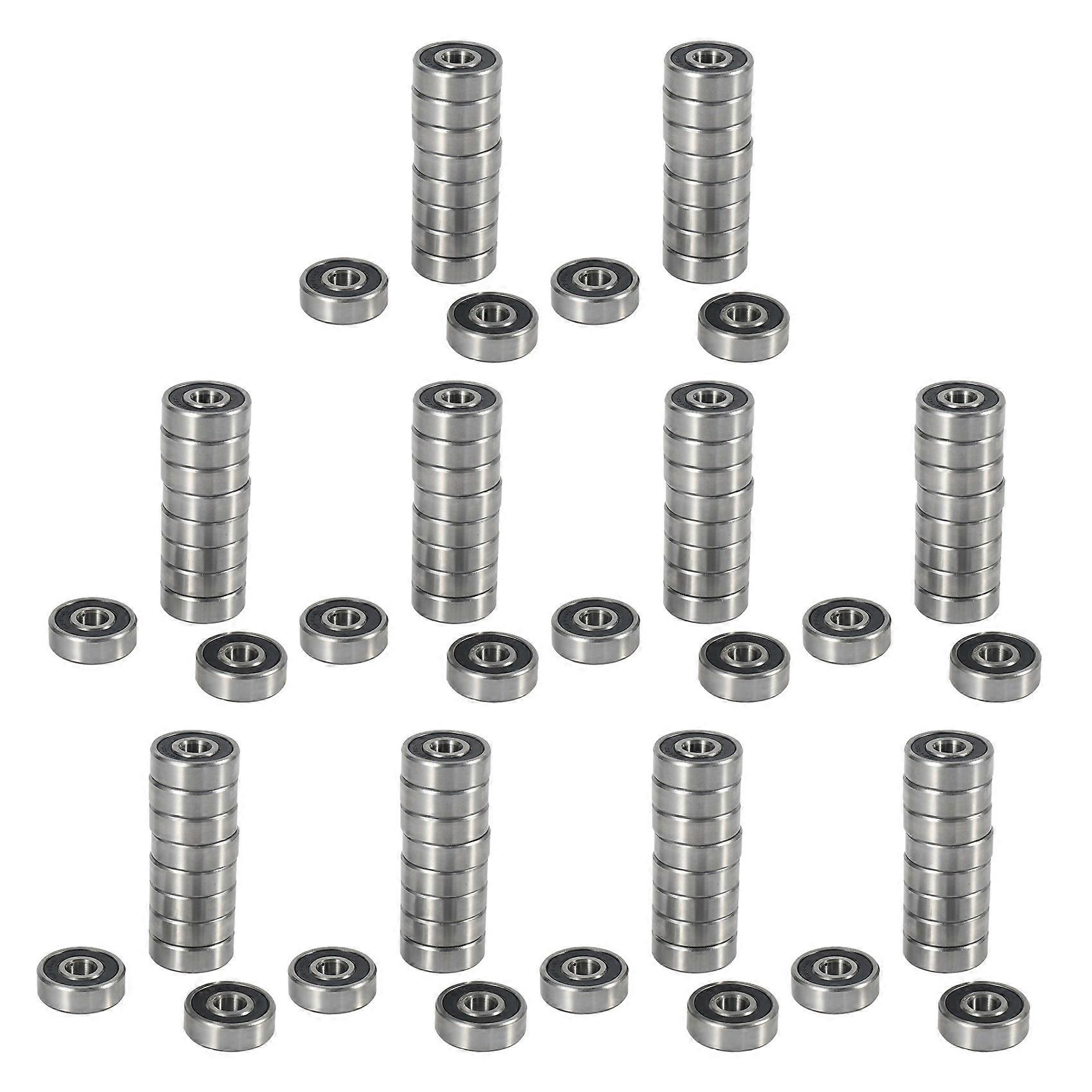 100Pcs 628RS 8mmx24mmx8mm Double Sealed Miniature Deep Groove Ball Bearing
