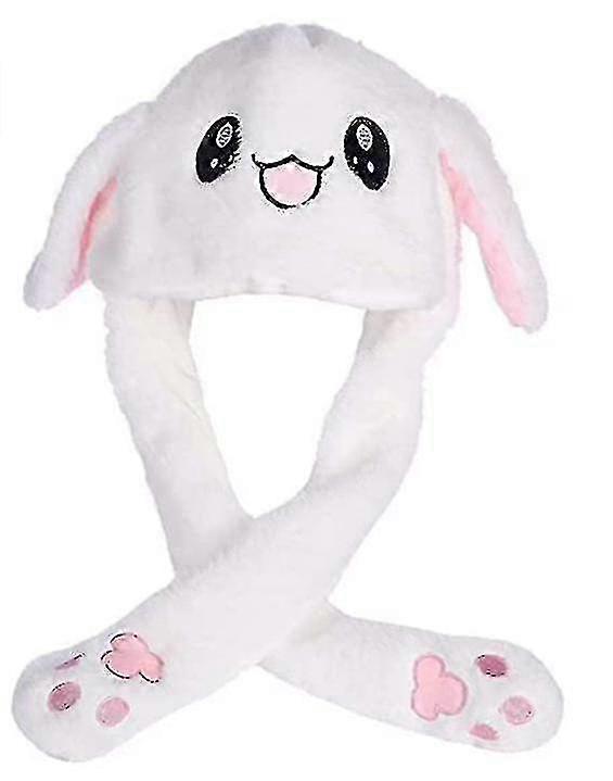 Rabbit Hat Ear Moving Jumping Hat Funny Bunny Plush Hat Cap