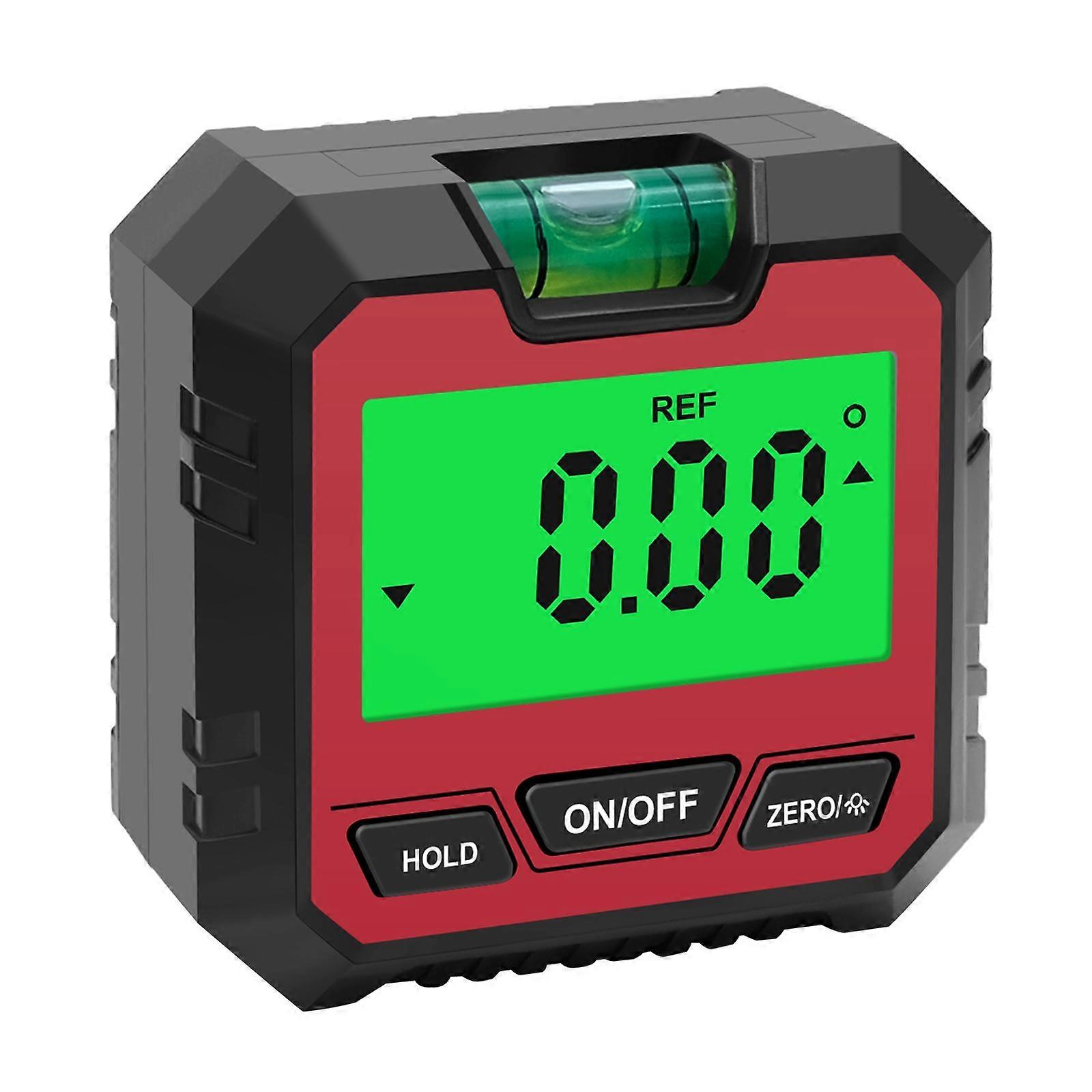 Digital Level Angle Gauge Backlit LCD for Masonry Without blisters Black Red