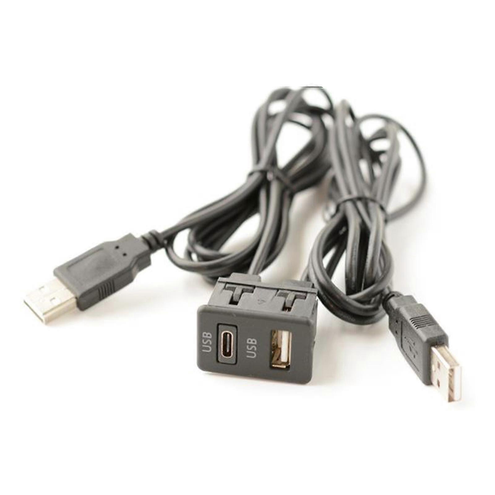 Car Dashboard Extension Cable USB Type-C Interface Charging for Cellphone