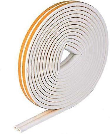D-Profile Weatherstrip, Self-adhesive Anti-Collision Rubber Weatherstrip Weatherstrip for Window/Bottom Door Draft Excluder/Roll Soundproofing, Yellow