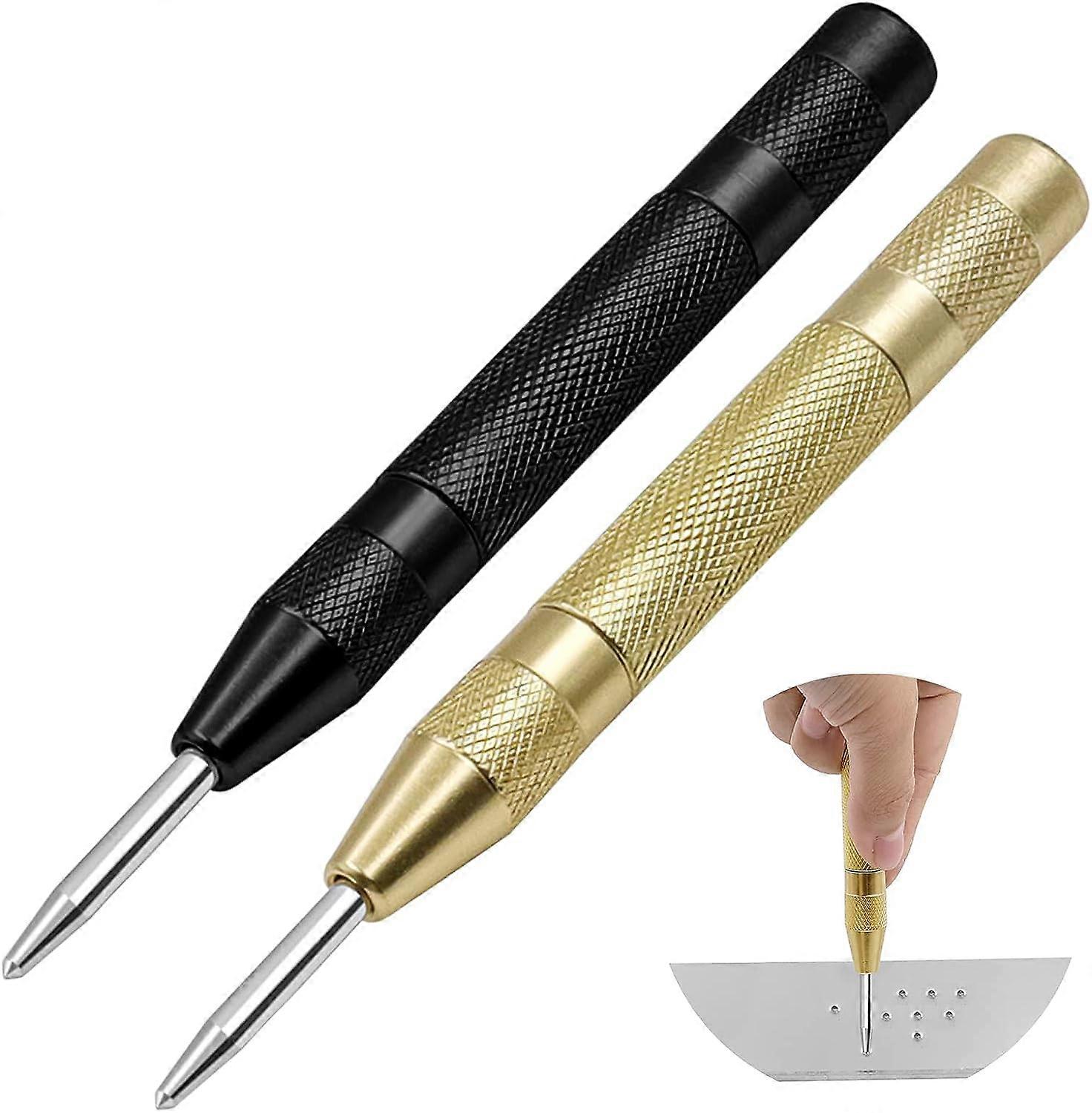 2 Pcs Automatic Center Punch, Adjustable Impact Automatic Center Punch, Spring-L *-8