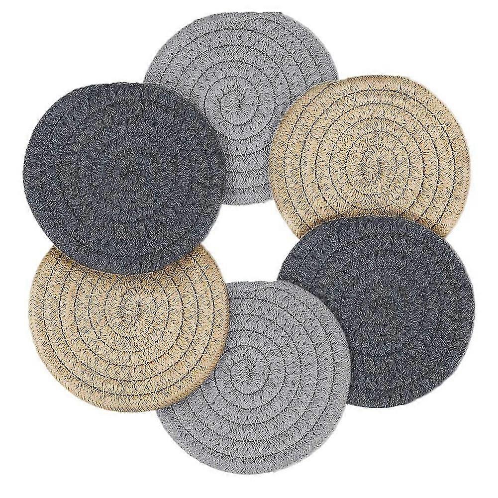 6pcs Beverage Coaster Without Bracket For Thick And Heat-resistant,e
