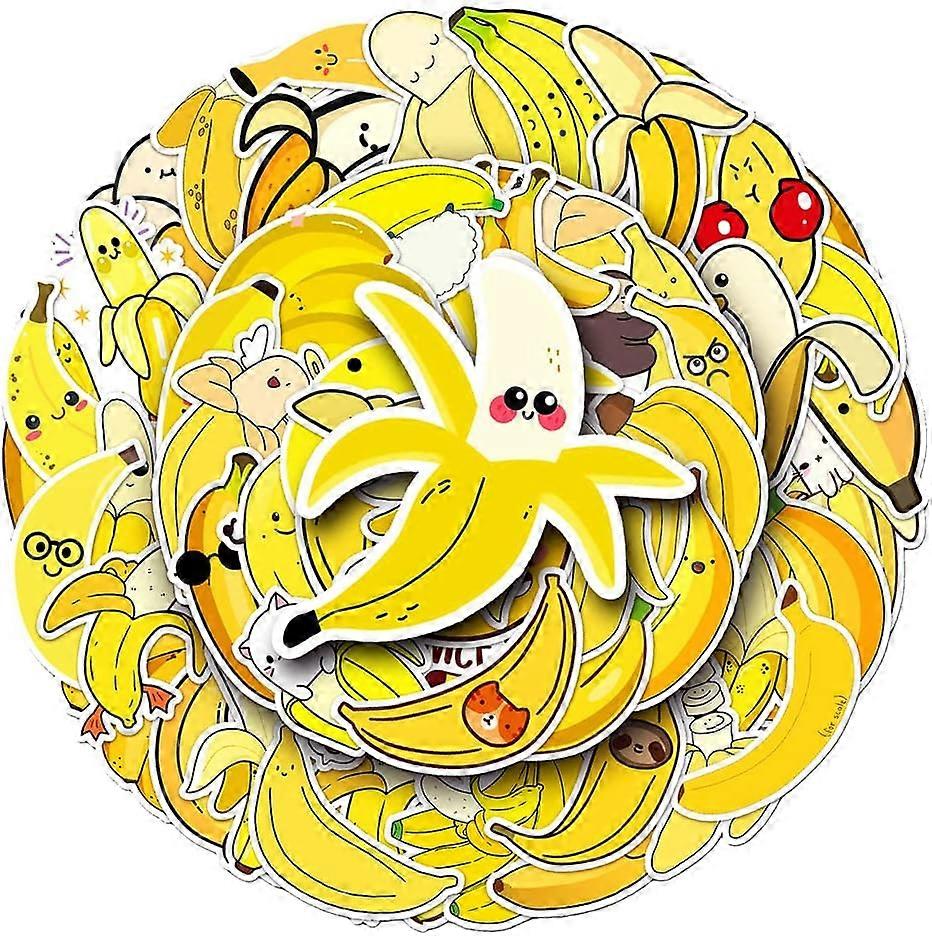 Yellow banana sticker is suitable for children cartoon vinyl waterproof  sticker computer mug kettle suitcase mobile phone cup bicycle notebook. |  Fruugo DE
