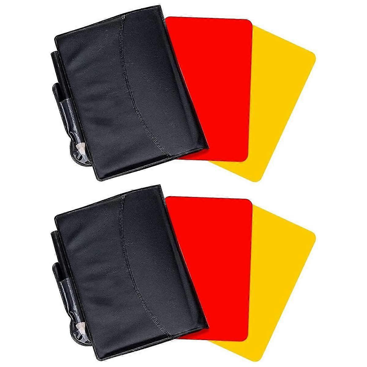 2 Pack Soccer Referee Card Sets,warning Referee Red And Yellow Cards With Wallet Score Sheets,penci
