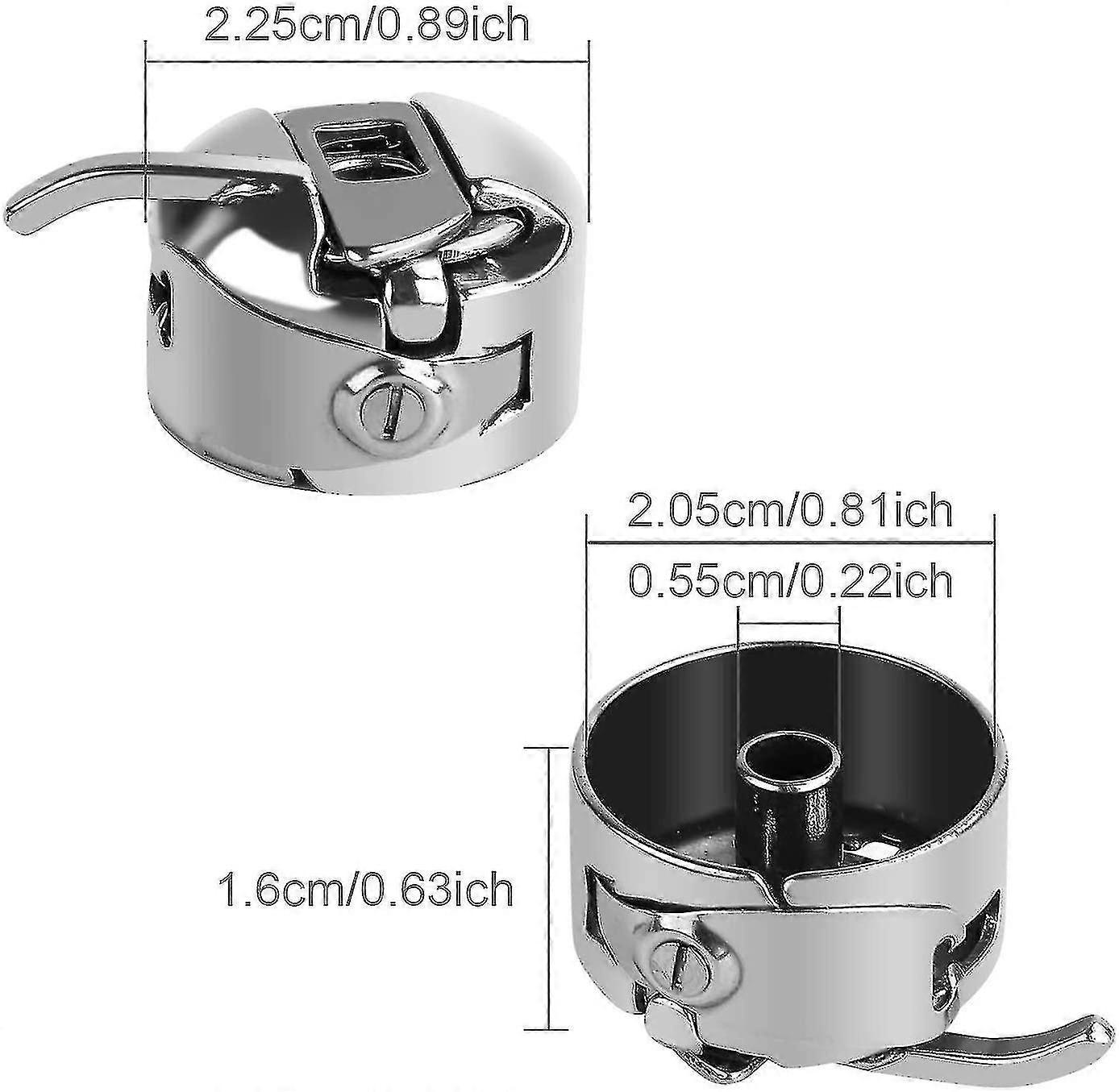 2pcs  Sewing Machine Bobbin Case, Stainless-steel Bobbin Holder Case For Front Loading 15 Class Machines