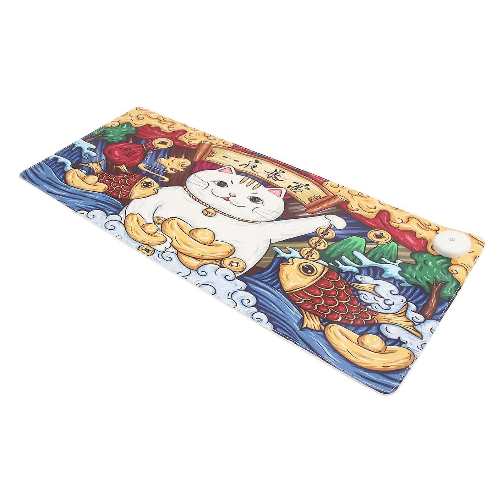 Heated Mouse Pad 31.5in x 13in with 3 Temperature Modes and Timing Function for Office Use