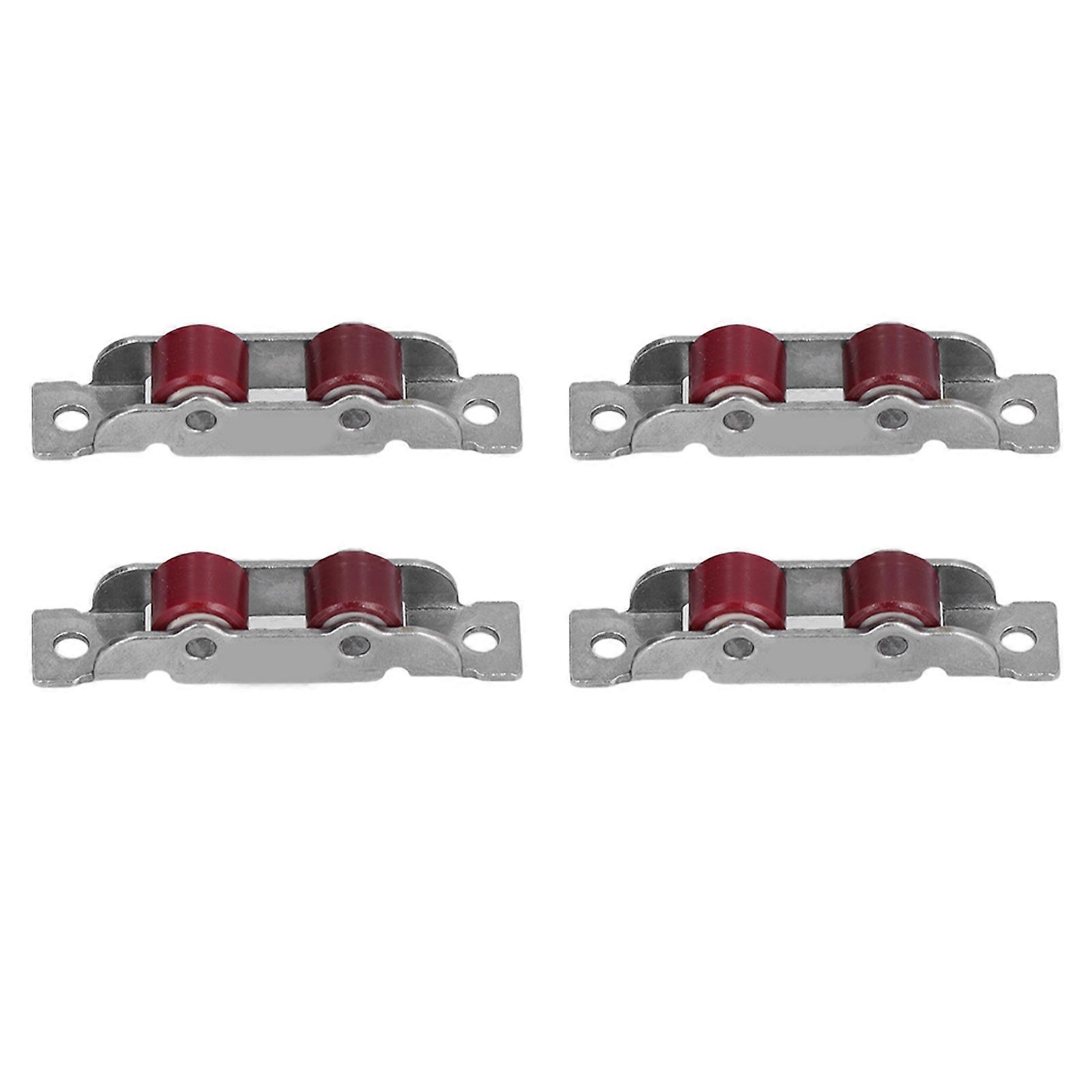 4Set Push Pull Window Pulley with Screws Double Wheel Sliding Window Door Roller Hardwares