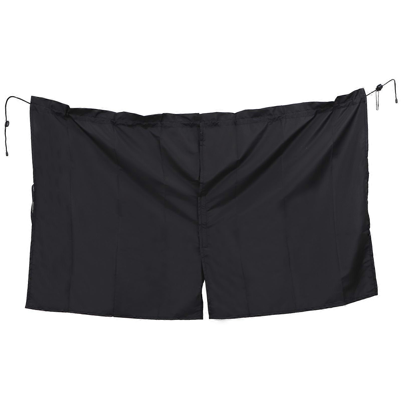 Car Front and Rear Partition Curtain Removable Divider Sun Shade (Black)