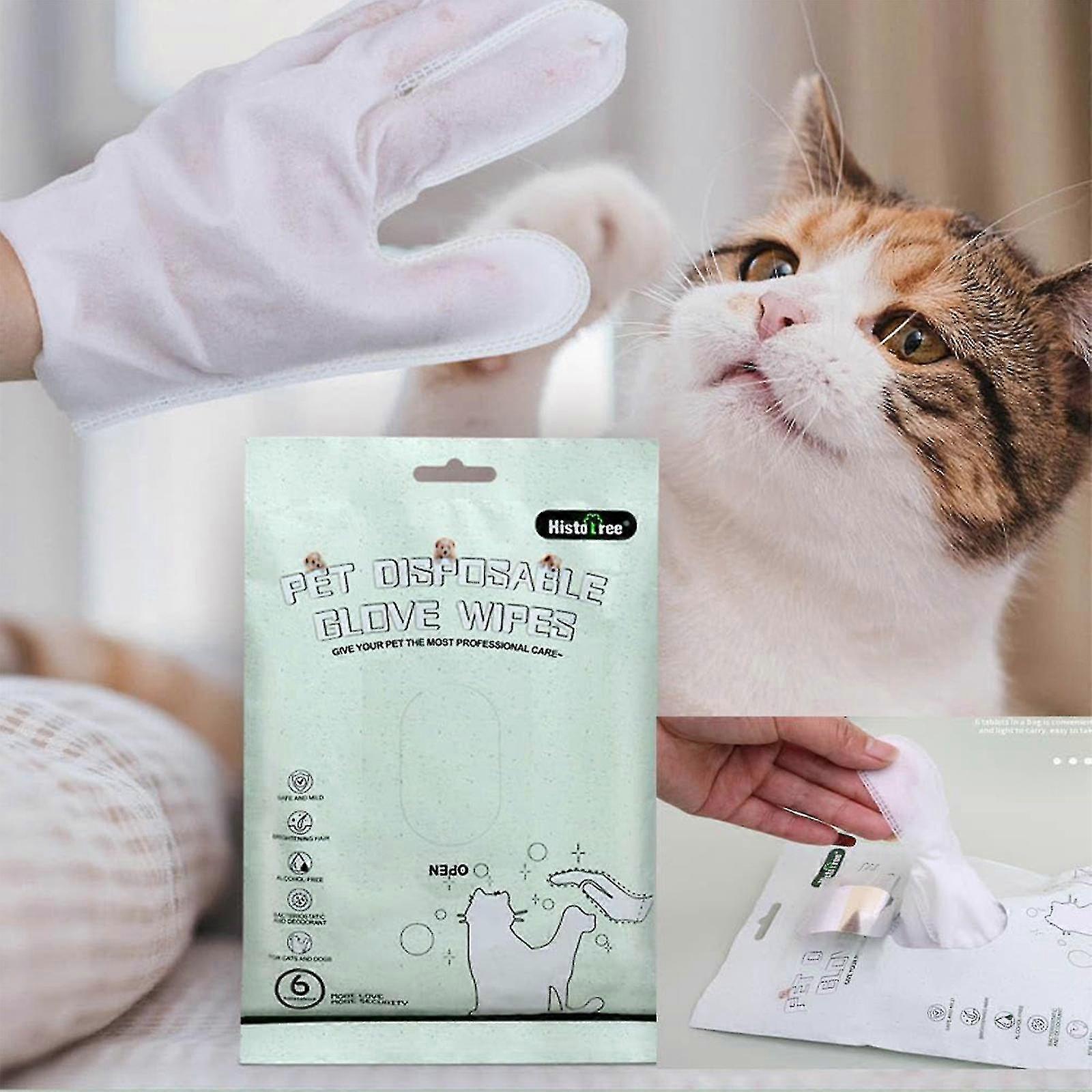 Pet Wipes for Cats and dogs, No Rinse Wipes Gloves for Dog Cleaning, Grooming Wipes Dog Cleaning Gloves, Wash Free Deodorizing Wipes, Pet Cleaning Wip