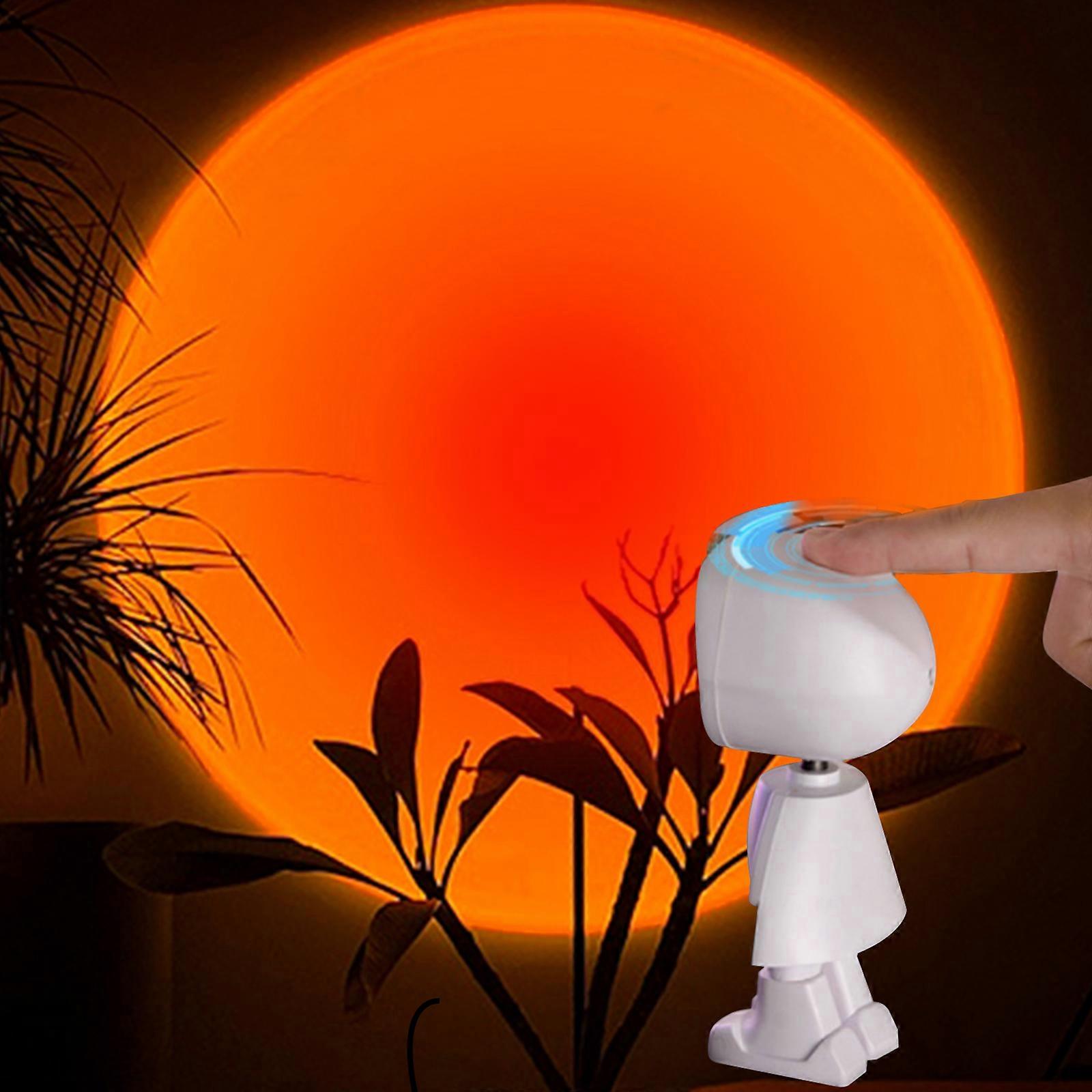 Romantic Astronaut Robot Sunset Lamp Projector Multi Color Sunset Lights for Bedroom Live Broadcast Party &Room Decor Birthday Holiday Gifts