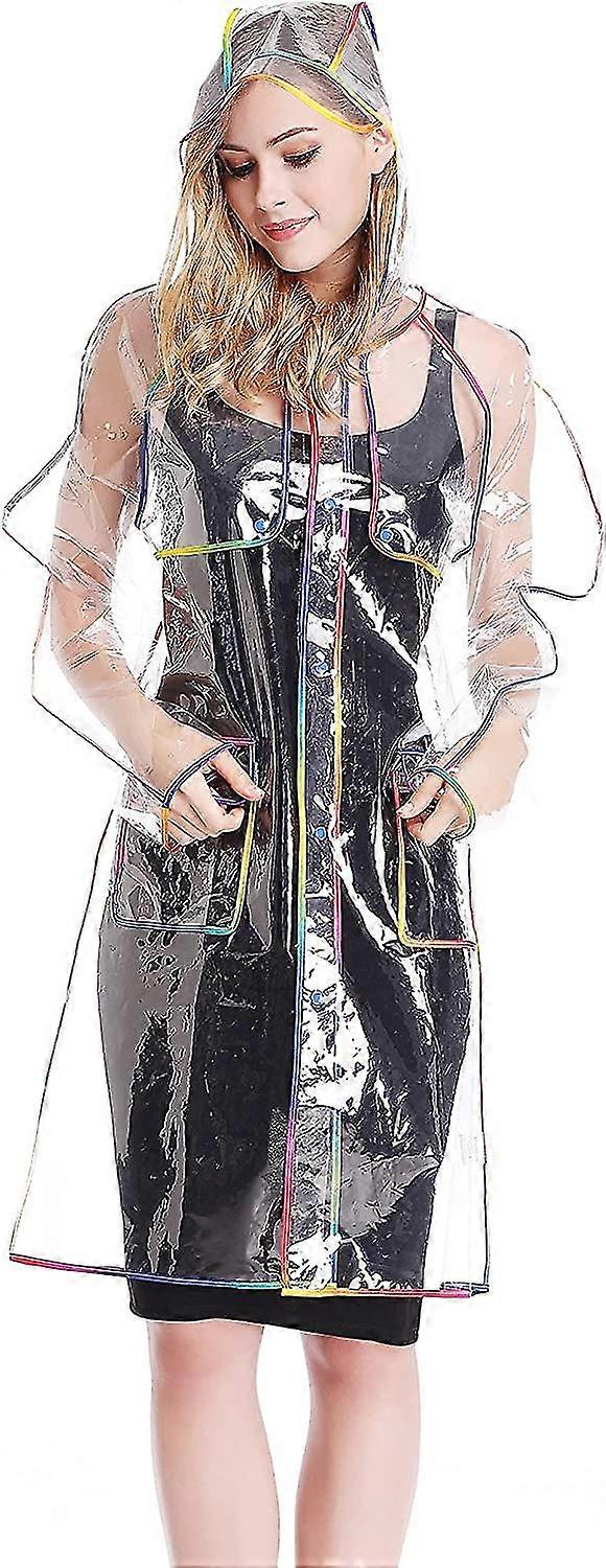 Capa de chuva transparente para mulheres chove ponchos para jaquetas de chuva impermeáveis adultas