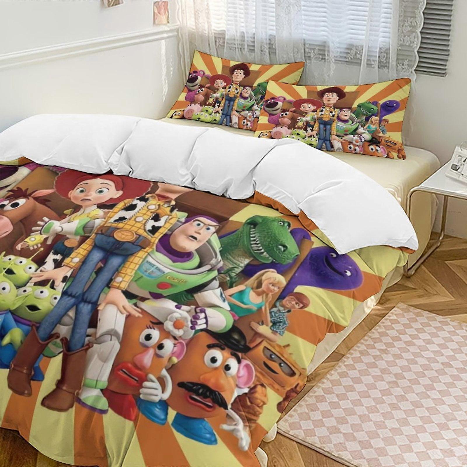 Bedding set WY430 Toy StoryCartoon Collection 3-Piece Comforter Set, Personalized Bedding Decor for Kids And Teens  Bed Sheets ZA430